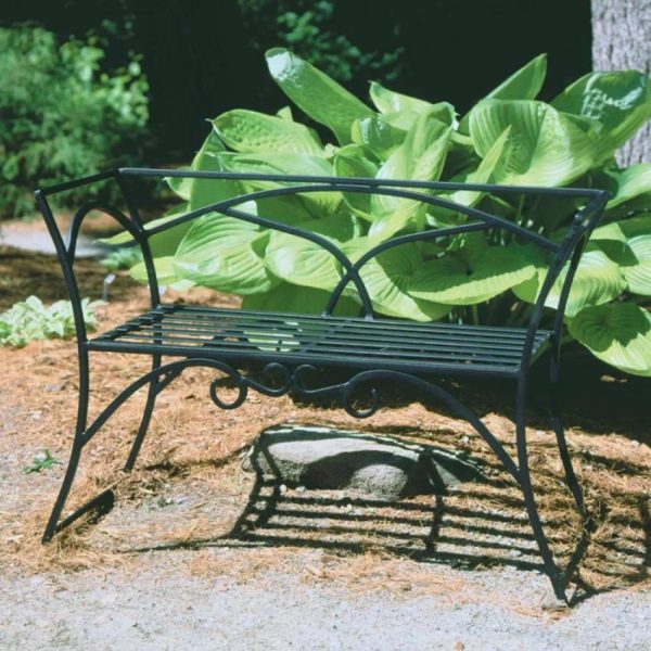 Achla Designs Wrought Iron Arbor Bench with Back  |   Garden Benches YARD & OUTDOORS Garden Benches