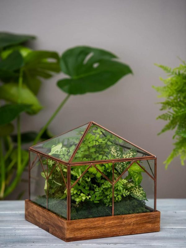 Art Decco Copper and Glass Terrariums  |   Indoor Pots and Planters INDOOR GARDEN Indoor Pots & Planters