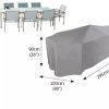 Bosmere Patio Set Cover Rectangle/Oval 8-Seat  |   Furniture Covers YARD & OUTDOORS Furniture Covers