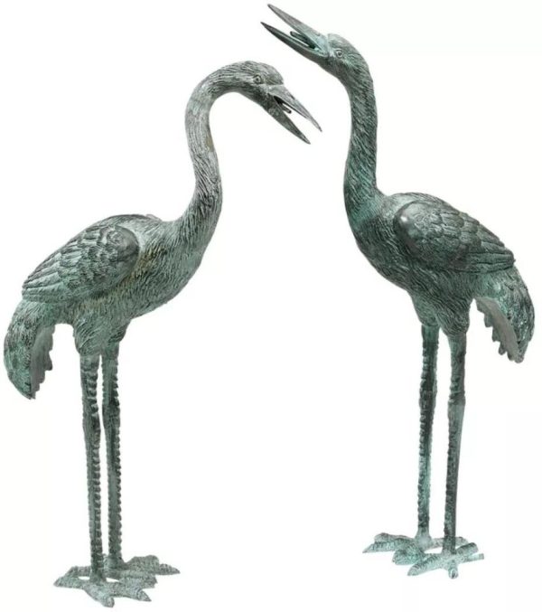 Bronze Crane Statues, Small  |   Statues & Sculptures Statues & Sculptures Statues & Sculptures