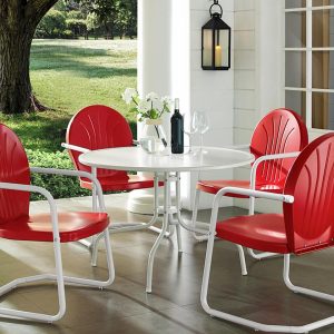 Crosley Griffith Metal Five-Piece Outdoor Dining Set  |   Dining Tables & Sets Dining Tables & Sets Dining Tables & Sets