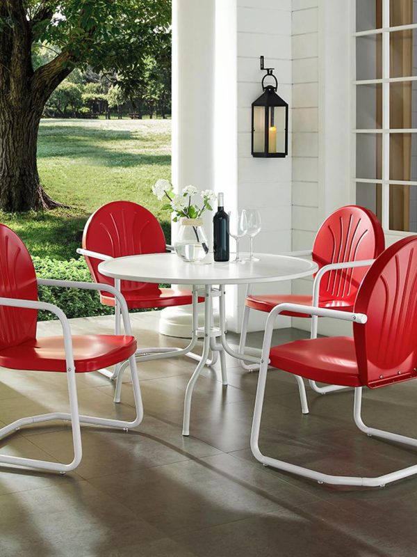 Crosley Griffith Metal Five-Piece Outdoor Dining Set  |   Dining Tables & Sets Dining Tables & Sets Dining Tables & Sets