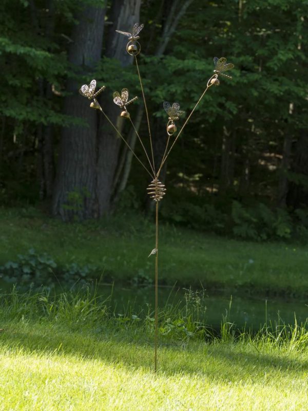 Dragonflies & Bells Garden Stake  |   Decorative Garden Stakes Decorative Garden Stakes Decorative Garden Stakes