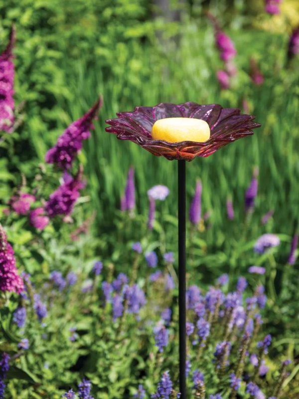 Glass Flower Butterfly Feeder Stake  |   Wildlife Shelters Wildlife Shelters Wildlife Shelters