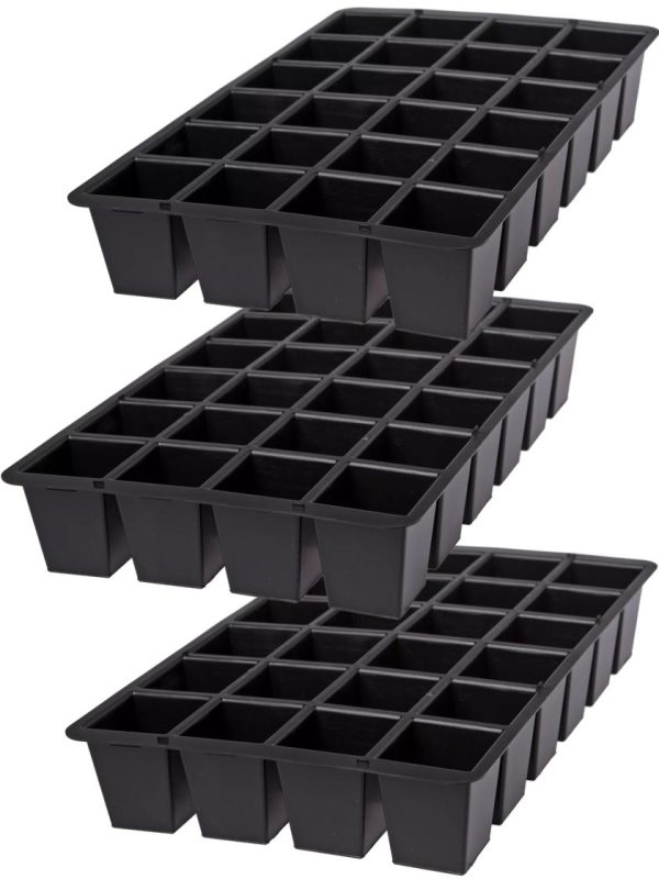 GrowEase 24 Replacement Planting Trays, Set of 3  |   Seed Starting Accessories INDOOR GARDEN Seed Starting Accessories