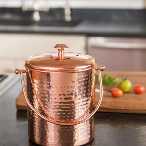 Hammered Copper Compost Pail  |   Compost Pails Compost Pails Compost Pails