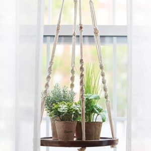 Hanging Wooden Plant Shelf  |   Houseplant Accessories Houseplant Accessories Houseplant Accessories