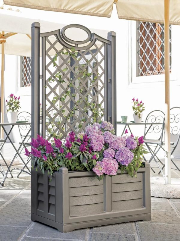 Separate Flower Box With Trellis  |   Indoor Pots and Planters INDOOR GARDEN Indoor Pots & Planters