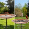 Fired Copper Birdbath with Pole  |   Bird Baths Bird Baths Bird Baths